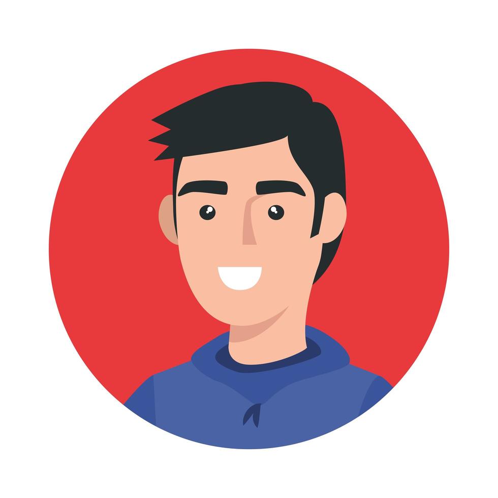 face-young-man-in-frame-circular-avatar-character-icon-free-vector